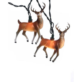 10-Light 4.5" Plastic Reindeer Light Set