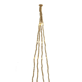 6-Foot Brown Burlap Rope Lights with Warm White Lights