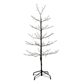4-Foot Black Twig Tree with Warm White Cool White Twinkle Lights