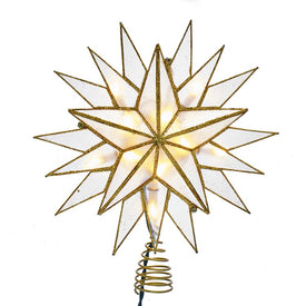 10-Light Gold Capiz Star Tree Topper