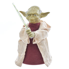 12" Battery-Operated Star Wars Yoda with LED Light Saber Tree Topper
