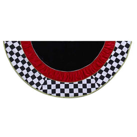 52" Black and White Checkered Tree Skirt