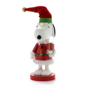 Snoopy in Red Santa Suit Nutcracker