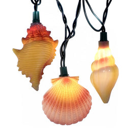 10-Light Conch and Shells Light Set