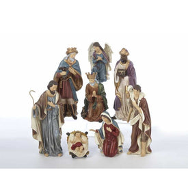 9" Resin Nativity Set of 8-Pieces