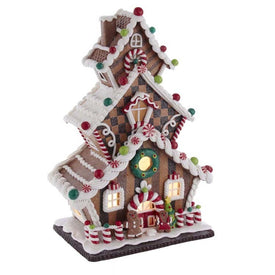 13" Gingerbread Cookie 3-Layered LED House