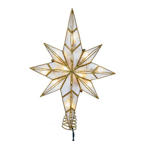 10-Light 11.4" Capiz Bethlehem Star Tree Topper