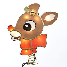 Rudolph The Red-Nosed Reindeer Lighted Capiz Tree Topper