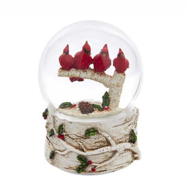 100mm Cardinals With Tree Musical Water Globe