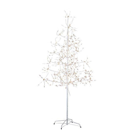6-Foot White Birch Bark with LED Fairy Lights Tree