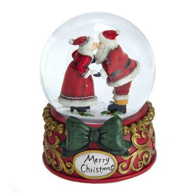 100mm Mr. & Mrs. Claus Musical Snow Globe