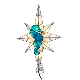 10-Light Capiz Bethlehem Star with Seahorse Tree Topper