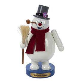 10" Wooden Frosty the Snowman Nutcracker