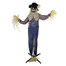 5.5' Battery-Operated LED Lighted Animated Scarecrow Halloween Decor