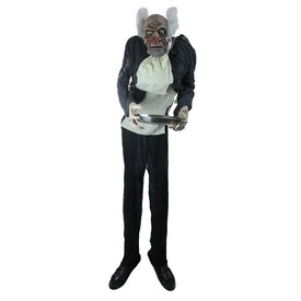 5.5' Spooky Town LED Lighted Animated Butler with Sound Halloween Decoration