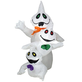 3.5' Lighted Inflatable Halloween Ghost Trio Outdoor Yard Decoration