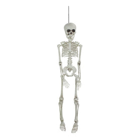 20" White Jointed Skeleton Hanging Halloween Decoration