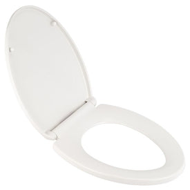 Transitional Slow-Close Easy Lift-Off Elongated Toilet Seat with Lid - White