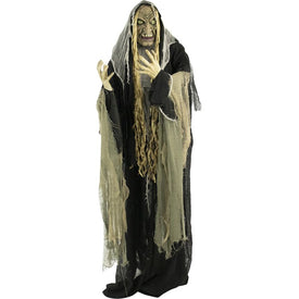 Voodoo the Witch Life-Size Animatronic Poseable Indoor/Outdoor Halloween Decoration