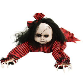 Annie the Demon Baby Doll 44" Animatronic Crawling Indoor/Outdoor Halloween Decoration