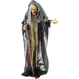 Esther the Witch Life Size Animatronic Poseable Indoor/Outdoor Halloween Decoration