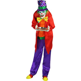 Chuckles the Clown Life-Size Animatronic Poseable Indoor/Outdoor Halloween Decoration
