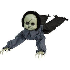 Alfred the Terrible Crawling Doll 43" Animatronic Indoor/Outdoor Halloween Decoration