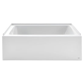 Studio 60" x 32" Integral Apron Bathtub with Left-Hand Outlet - White