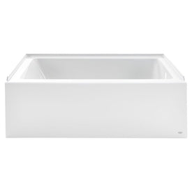 Studio 60" x 32" Integral Apron Bathtub with Right-Hand Outlet - White