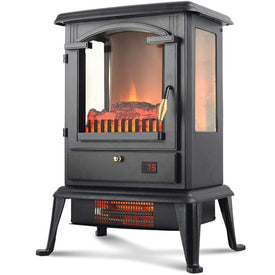 Three-Sided Flame View Infrared Stove Heater