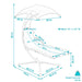 HH-FLC-TEAL Outdoor/Patio Furniture/Outdoor Chaise Lounges