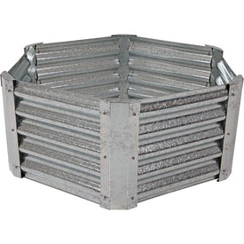 40" x 36" x 16" Hexagonal Galvanized Steel Raised Garden Bed
