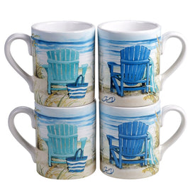 By the Sea Mugs Set of 4