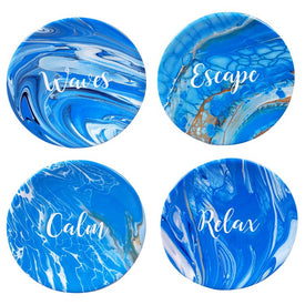 Fluidity Canape Plates Set of 4 Assorted