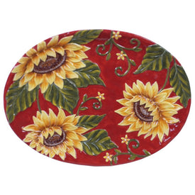 Sunflower Sunset 16" x 12" Oval Platter