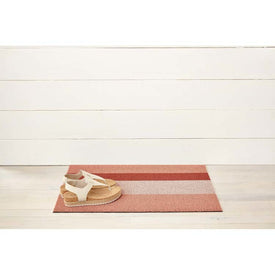 Bold Stripe Shag Doormat 18" x 28" - Peach