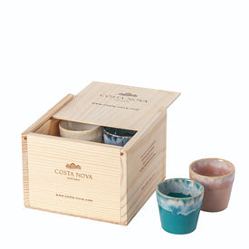 Grespresso Espresso Cups Set of 8 in Gift Box - Multi-Color