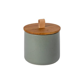 Pacifica 6" Canister with Oak Wood Lid - Artichoke