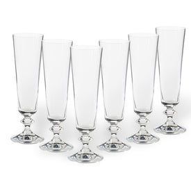 Riva 9 Oz Flute Glass - Clear - Set of 6