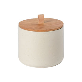 Pacifica 8" Canister with Oak Wood Lid - Vanilla