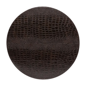Club Placemats Collection Polyurethane Round Placemat - Chocolate - Set of 6
