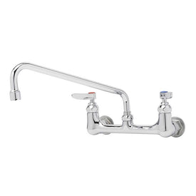 Pre-Rinse Faucet Wall Mount 8" Spread 2 Lever ADA Chrome