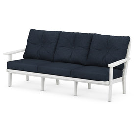 Lakeside Deep Seating Sofa - White/Marine Indigo