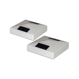 Pyramid 5" x 5" PVC Solar Post Cap - White 2-Pack