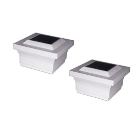 Majestic 5" x 5" PVC Solar Post Cap - White