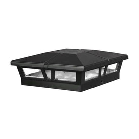Cambridge 6" x 6" Aluminum Solar Post Cap - Black 2-Pack
