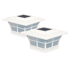 Prestige 5" x 5" PVC Solar Post Cap - White