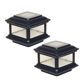 Colonial 4" x 4" Aluminum Solar Post Cap - Black