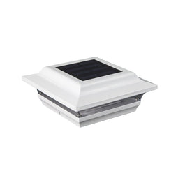 Imperial 5" x 5" Aluminum Solar Post Cap - White 2-Pack
