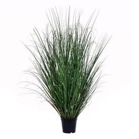 36" PVC Artificial Potted Green Curled Grass
